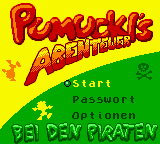 Pumuckl's Abenteuer bei den Piraten (Germany) Title Screen